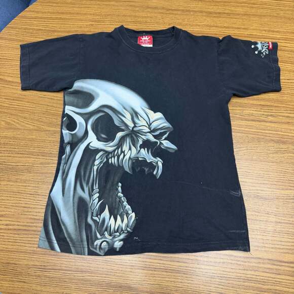 JNCO Other - VTG 90s JNCO Flame Skull Graphic T-Shirt LARGE